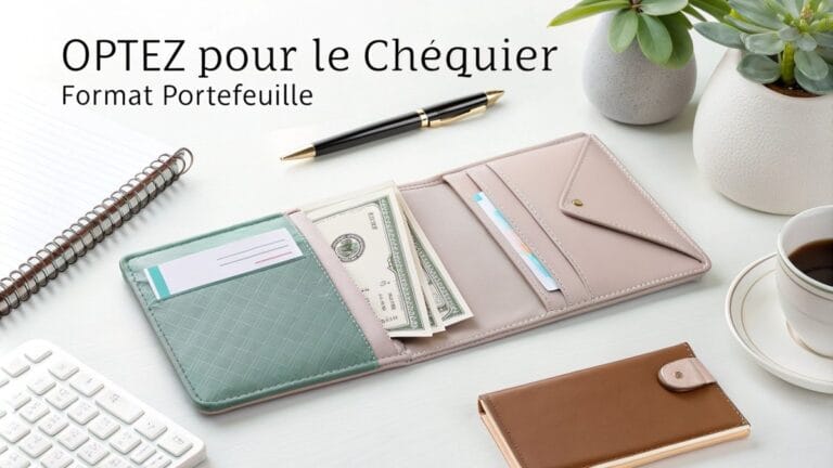 Découvrez le chéquier format portefeuille pratique et élégant